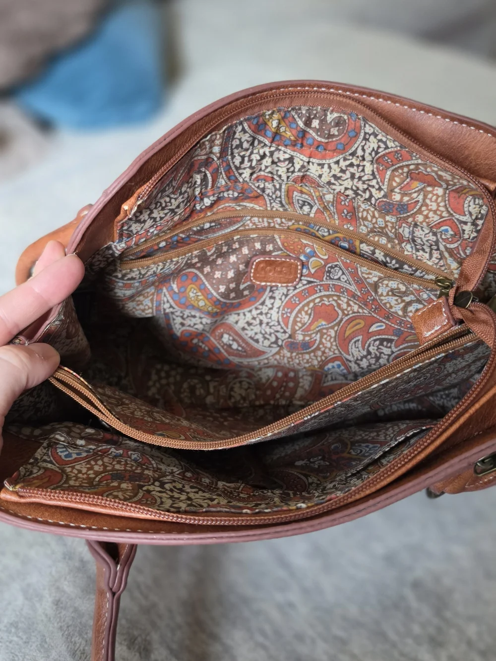 Coral Ridge handbag brown faux leather